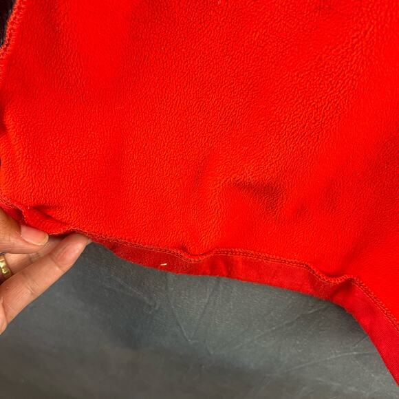 Women's Small Heavyweight Burton Fleece Performance Hood Jacket Red Full Zip Y2K - Picture 6 of 16